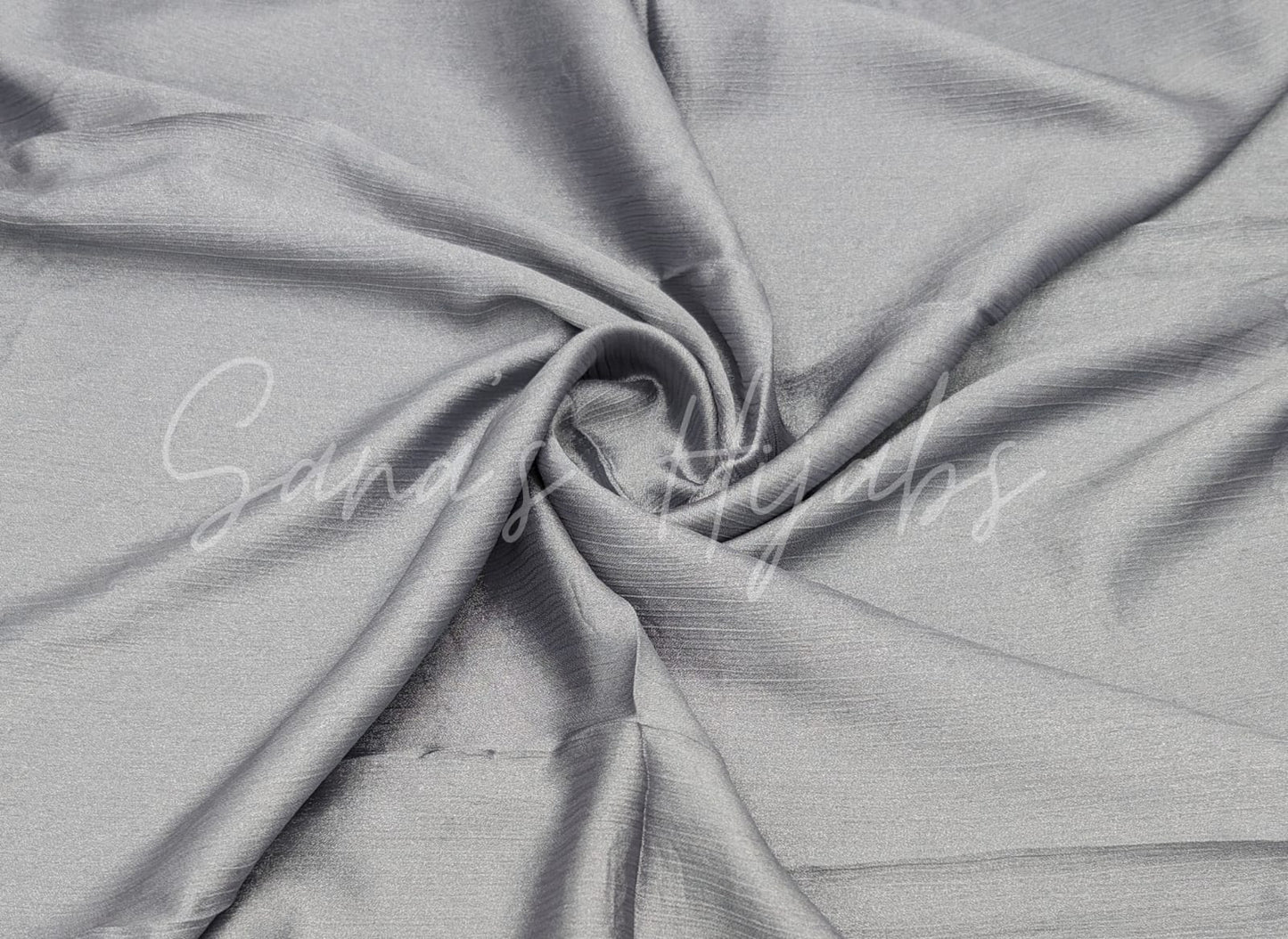 Luxury Crinkle Chiffon (Shiny) -Metallic Silver