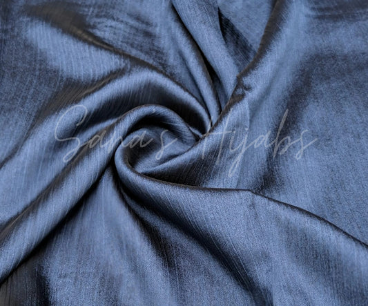 Luxury Crinkle Chiffon (Shiny)-Dark Sapphire