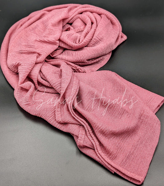 Shiny Crinkle Jersey-Turkish Rose