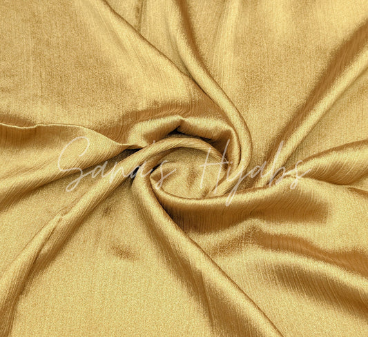 Luxury Crinkle Chiffon (Shiny)-Golden Brown